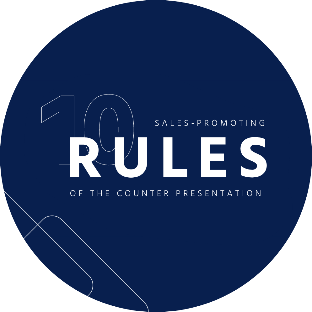 Tips for sales-promoting counter presentation