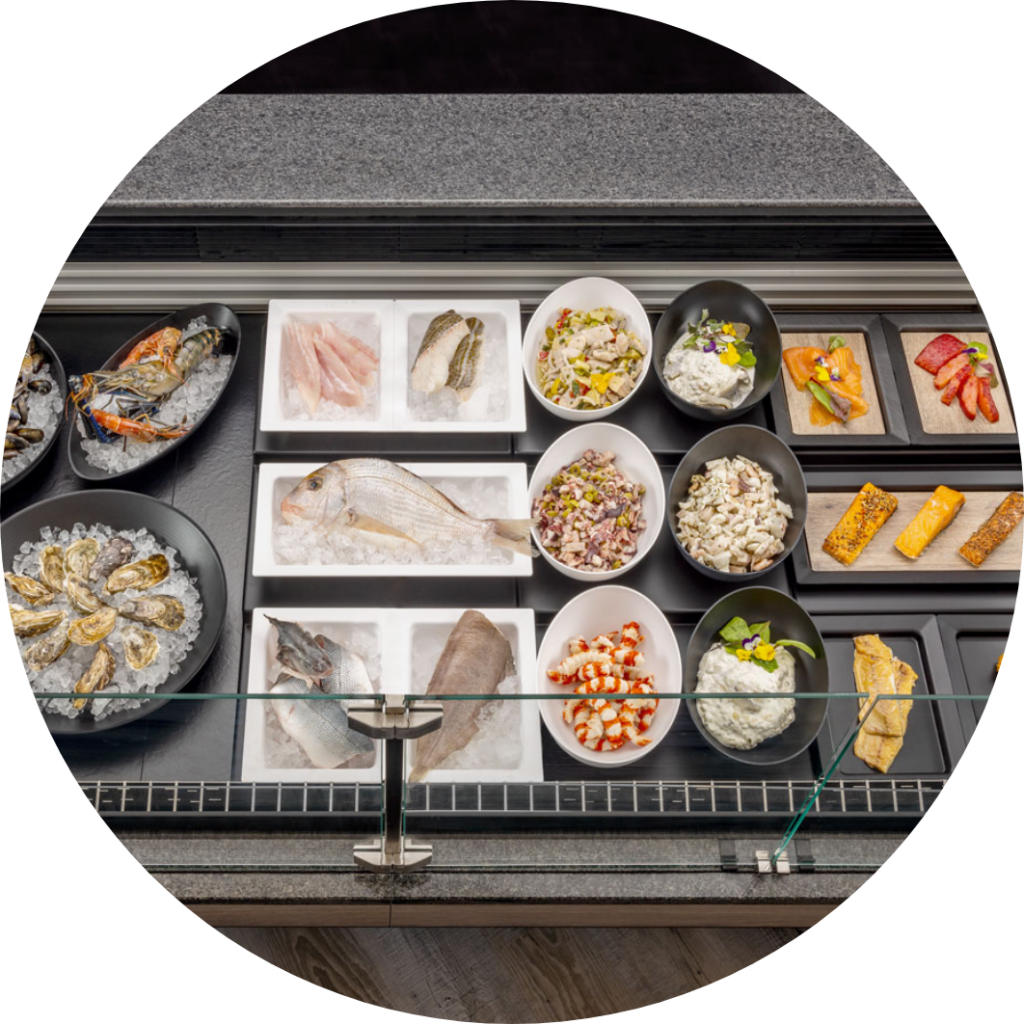 Frischetheke für Fisch