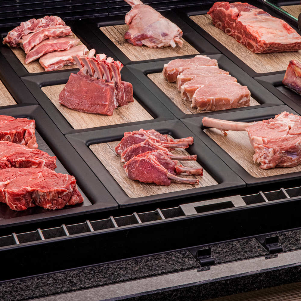 Frischetheke beim Metzger