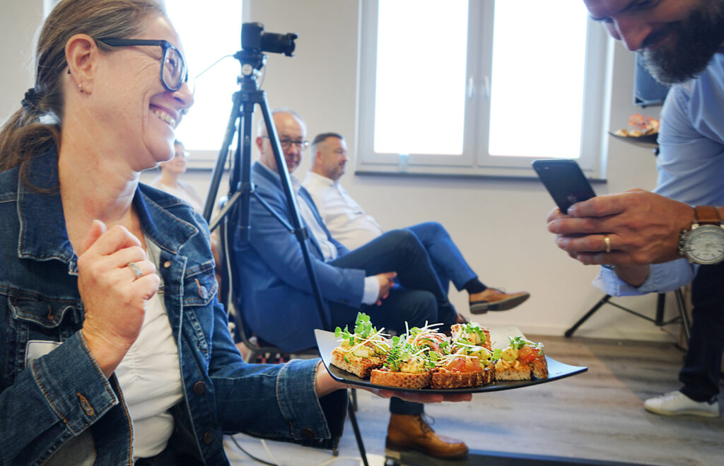 Auch an die Vegetartier wurde beim ersten Snackworkshop gedacht.