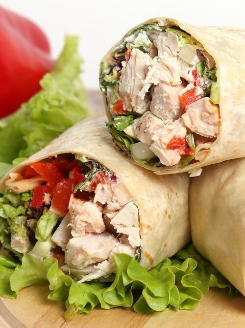 Wraps Präsentieren in der Theke