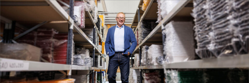 Christian Priebe im PricoPlex-Lager